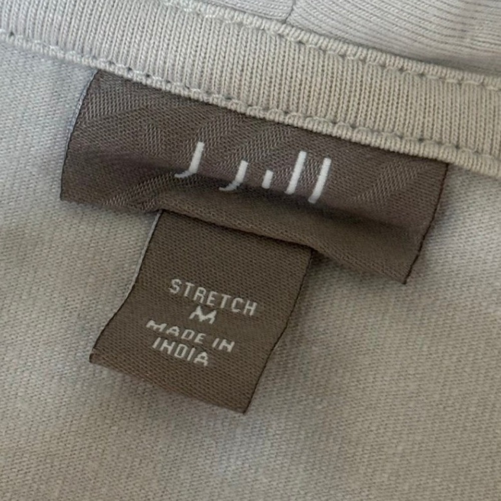 J.Jill‎ Women Cardigan Sweater M Grey Shawl Collar Button Front Cotton Modal - Picture 7 of 11